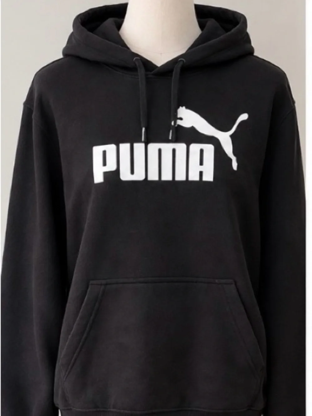 Puma Men’s Black Hoodie with White Logo